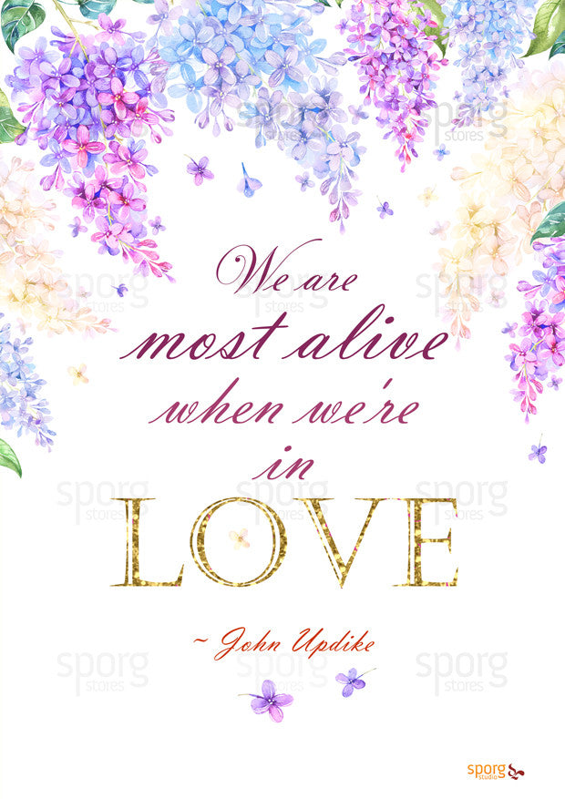 John Updike Love Quotes Poster - Buy Online