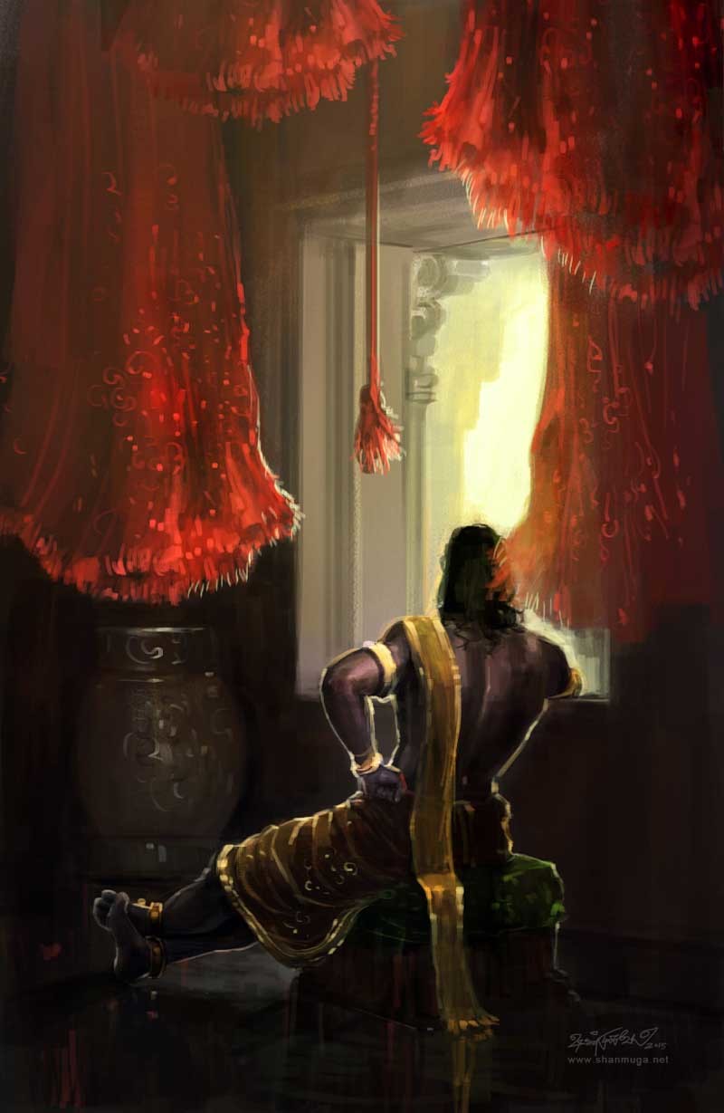 Bhiman Mahabaratham Art Poster - Venmurasu Posters