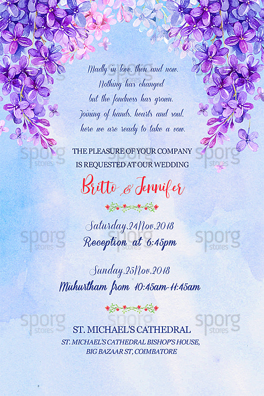 Illustrated Christian Wedding Invitation online