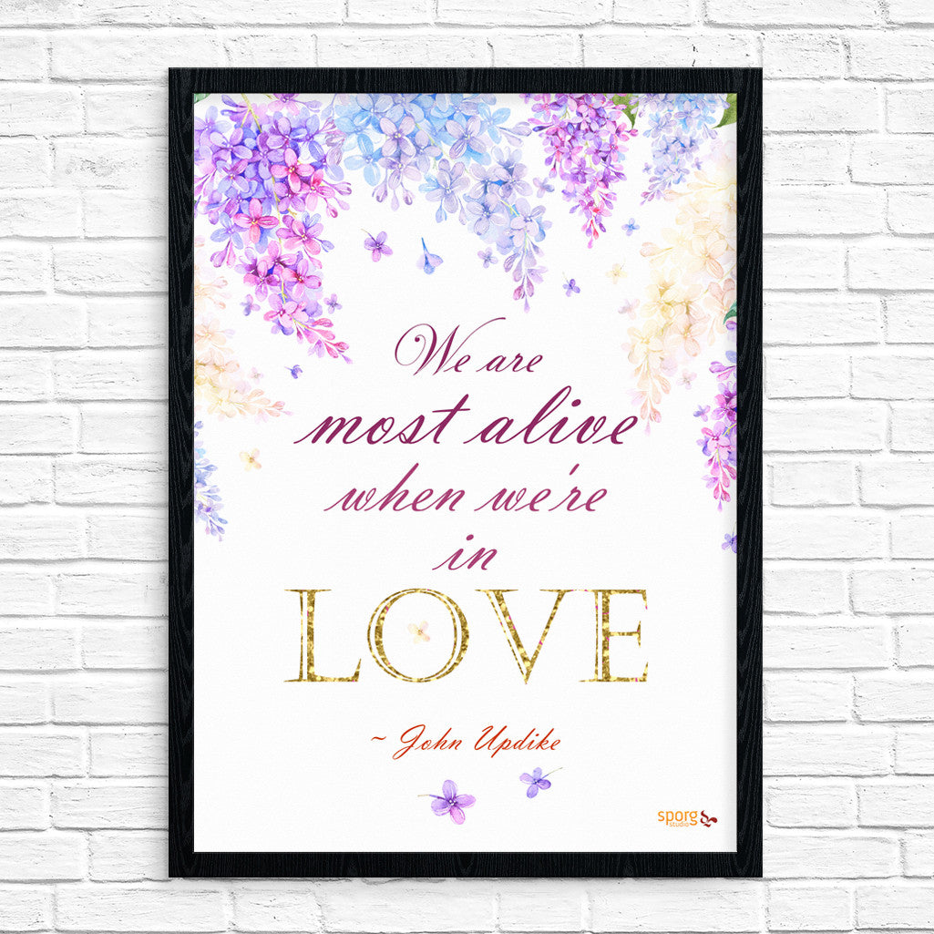 Framed John Updike Love Quotes Poster Online 